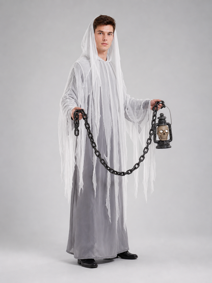 Hooded Ghost Halloween Costume, Cosplay