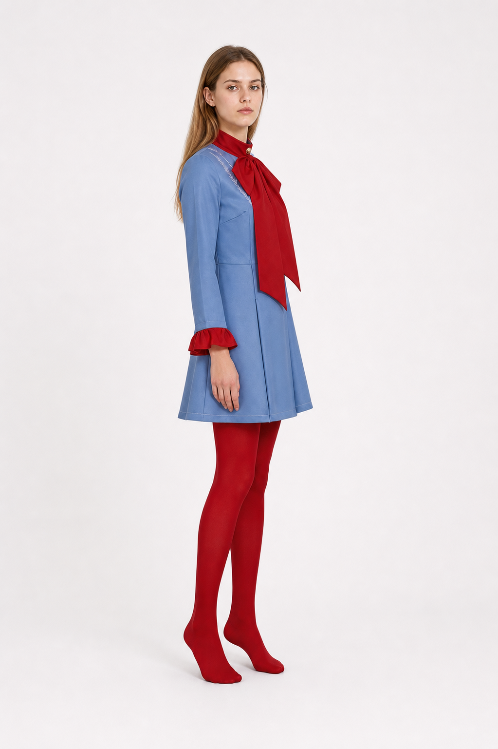 Freddie Mercury Red and Blue Cosplay Costume side view