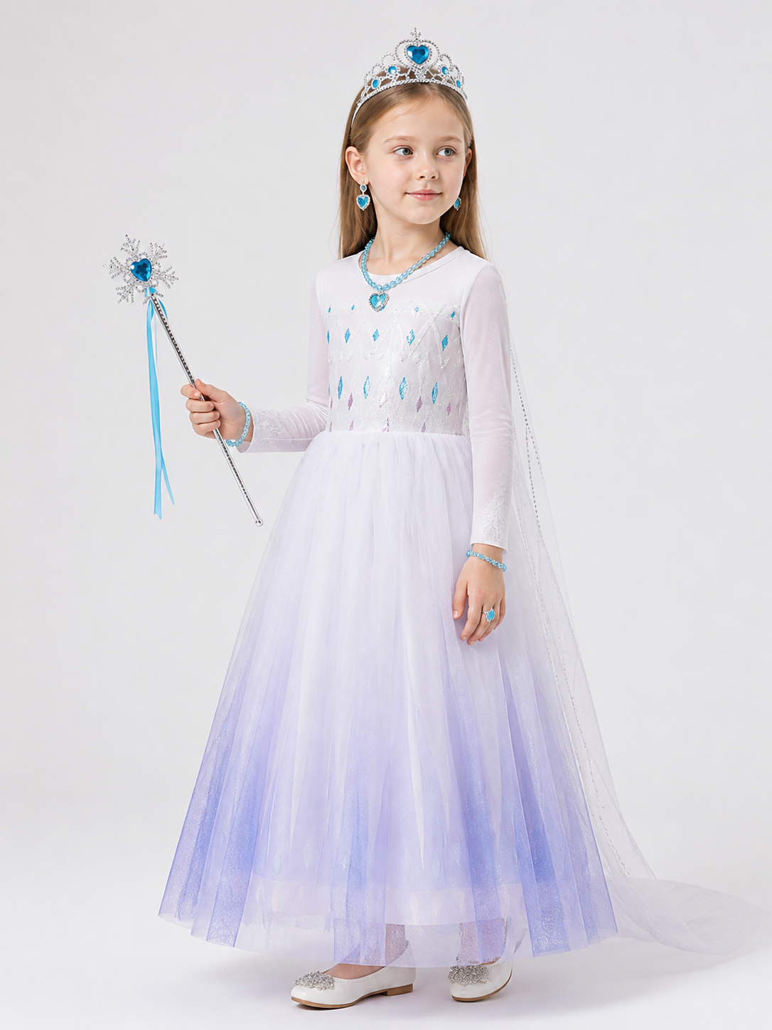 Snow Queen Costume for Halloween and Cosplay side view
