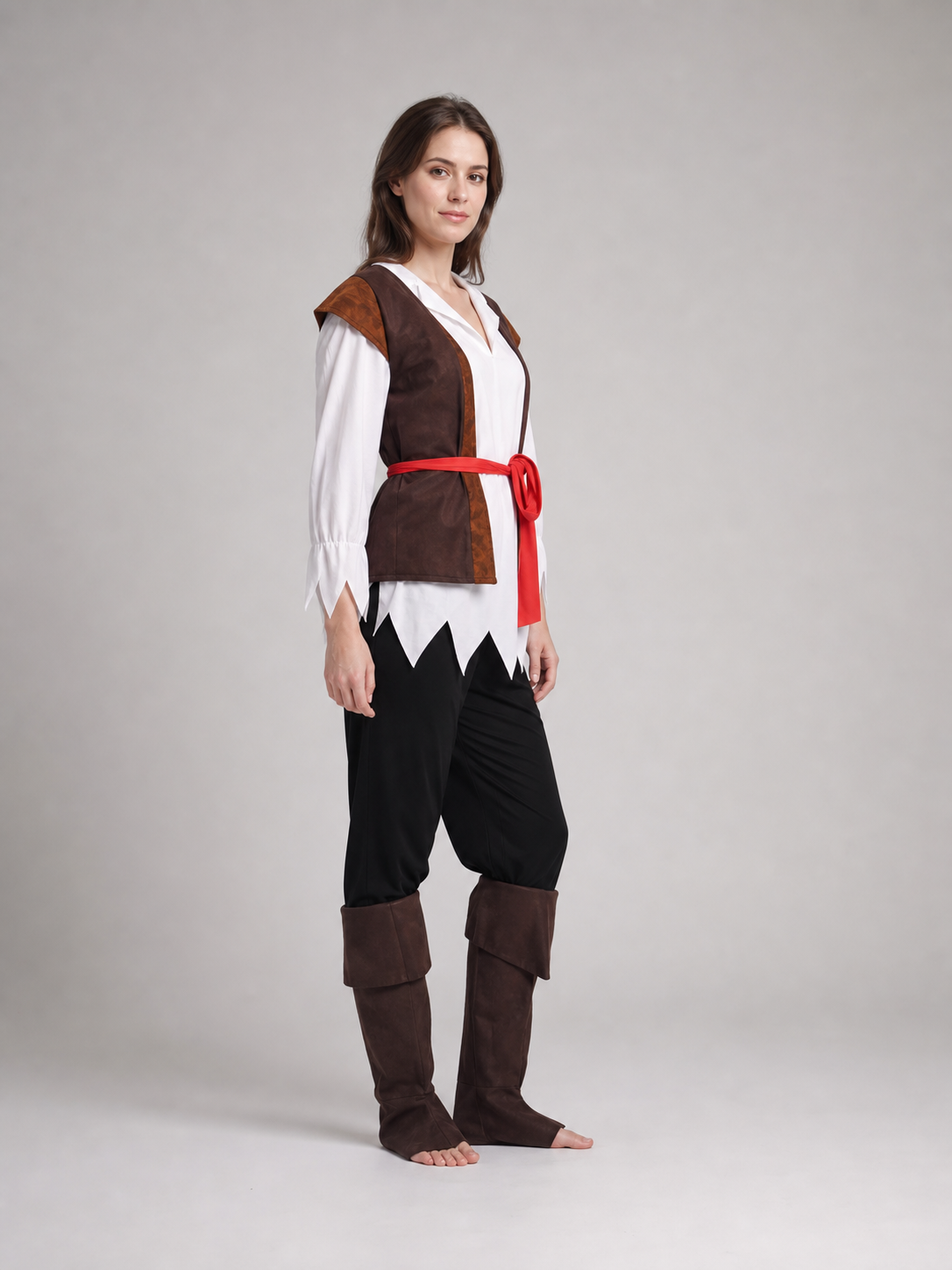 Pirate Costume with Vest and Accessories for Cosplay