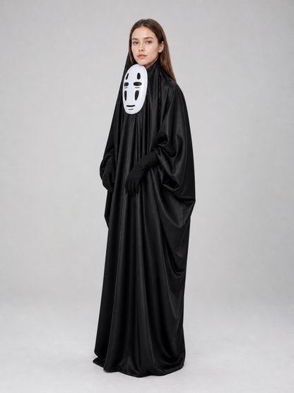 No-Face Costume with Hood, Mask, and Gloves