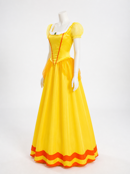 Yellow Princess Costume for Halloween and Cosplay side view