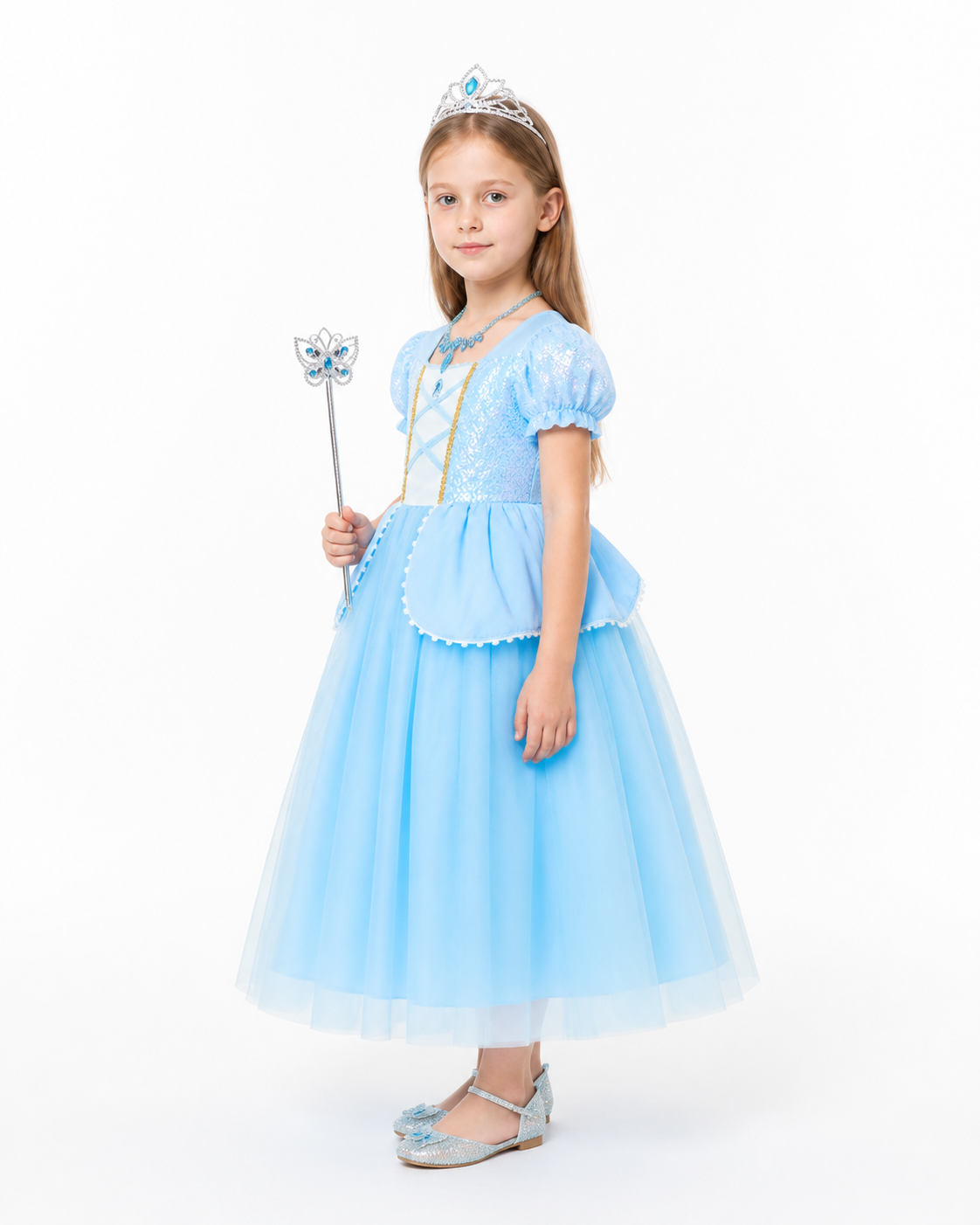 Cinderella Princess Costume with Accessories side view