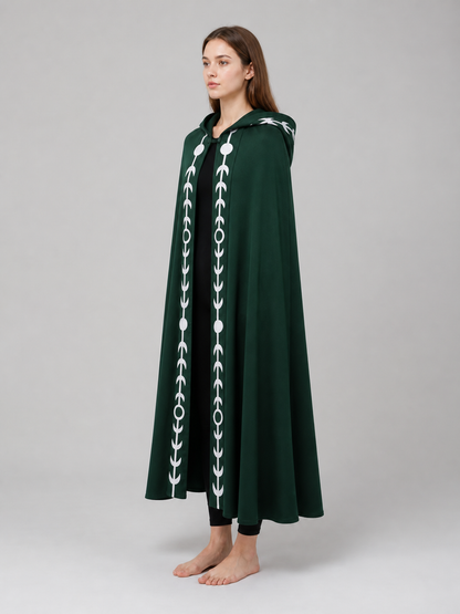 Renaissance-Style Hooded Cloak Cape