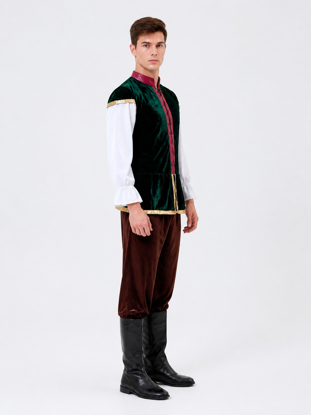 Historical costume with top and pants for performances side view