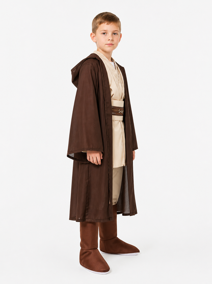 Children’s Jedi Costume with Hood and Cape side view