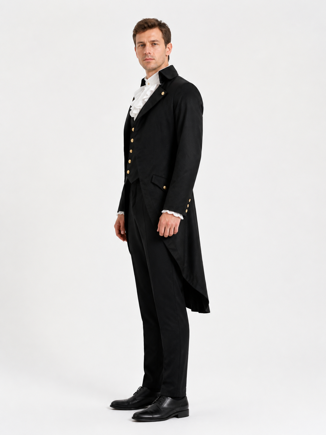 Black Victorian Gothic and Steampunk Tailcoat