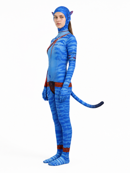 Avatar 3 Cosplay Jumpsuit with Tail
