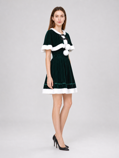 Reindeer Costume: dress, cape, and accessories