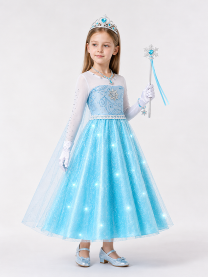 Snow Queen Costume with Lights side view