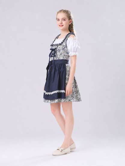 Folk Dress in Bavarian Style with Apron