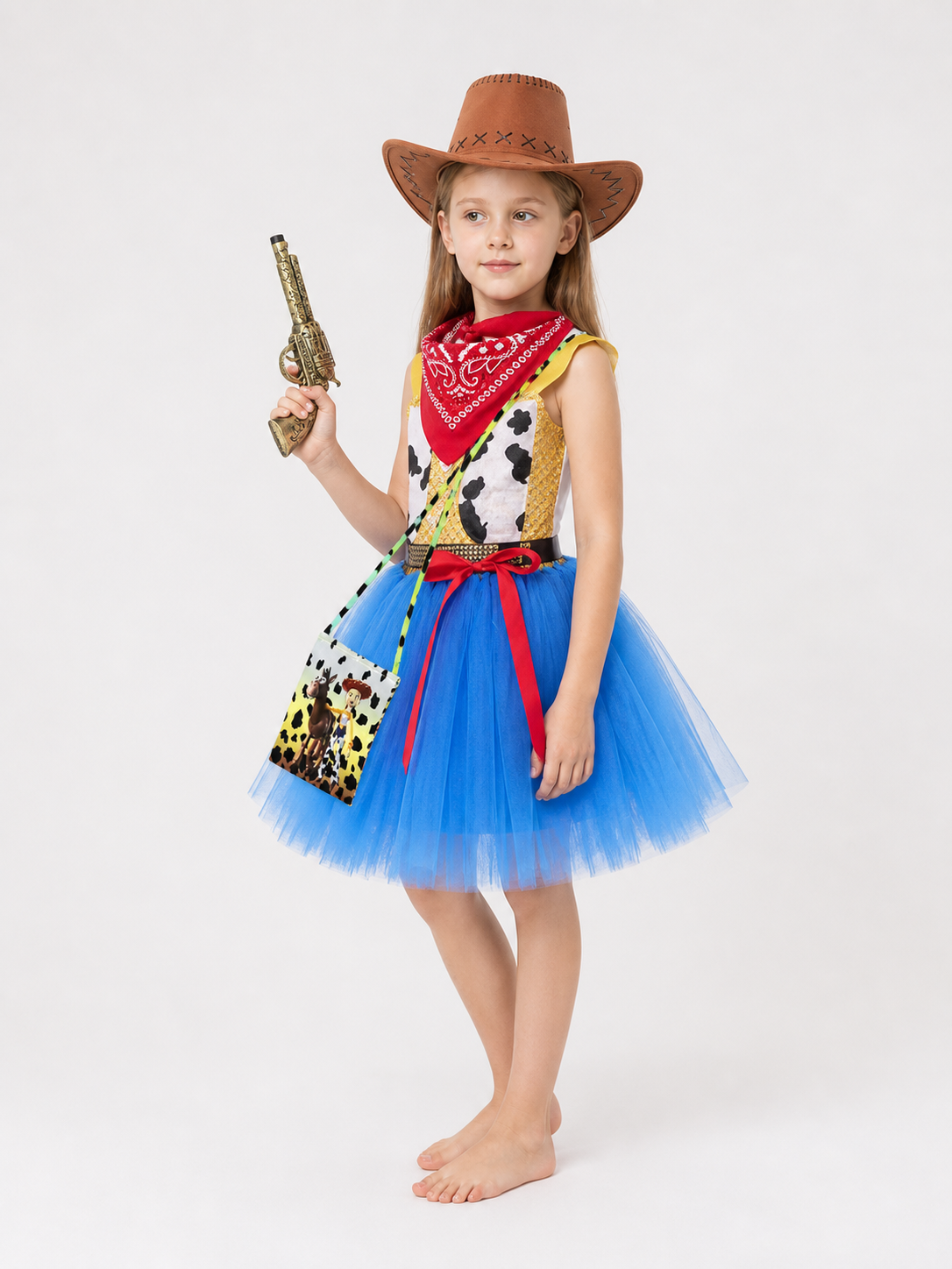 Halloween Cowboy Costume with Skirt side view