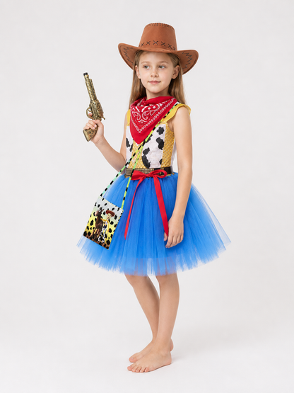 Halloween Cowboy Costume with Skirt side view