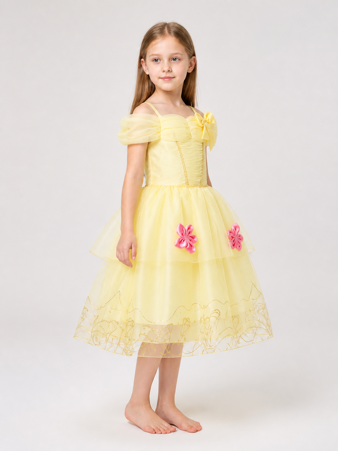 Yellow Princess Costume for Halloween side view