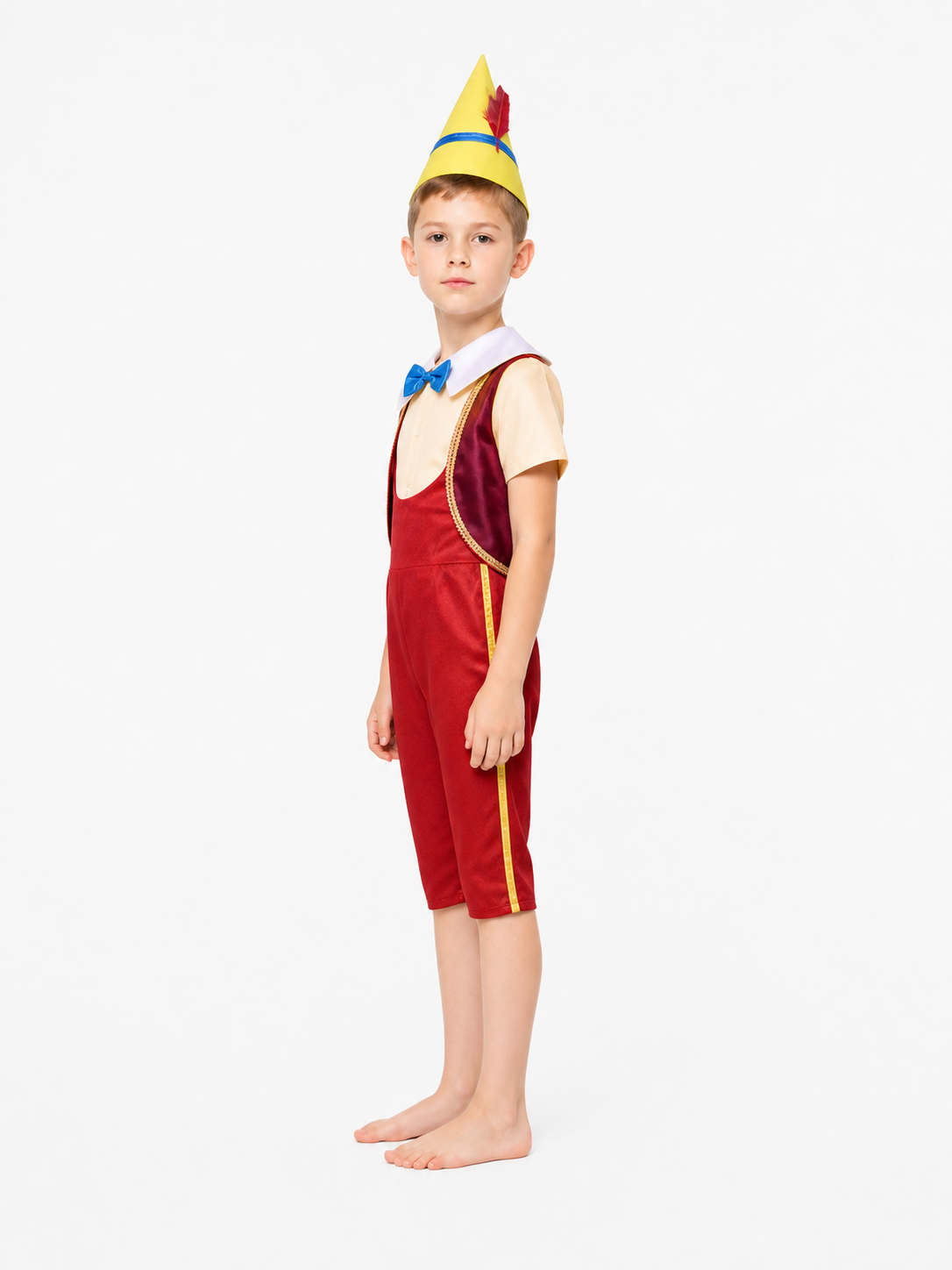Pinocchio Costume for Performances, 5-Piece Set side view