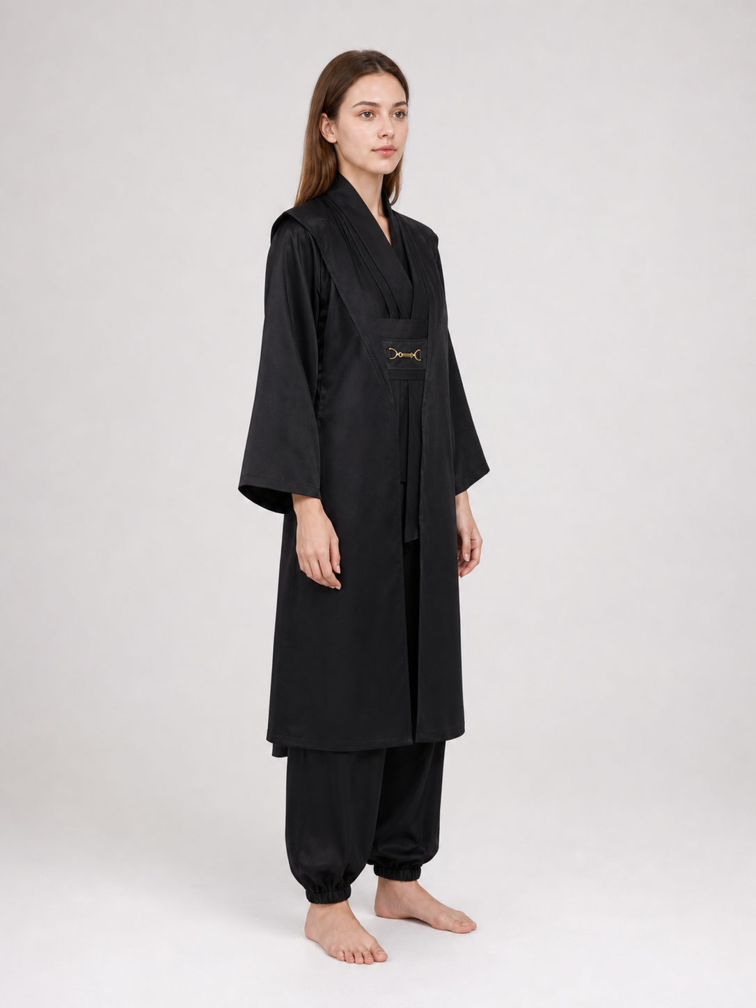 Obi-Wan Kenobi Cosplay Costume, Black Robe