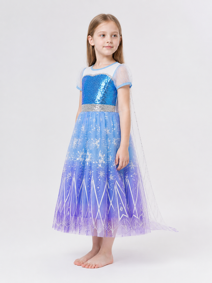Princess Costume with Snowflakes for Halloween
