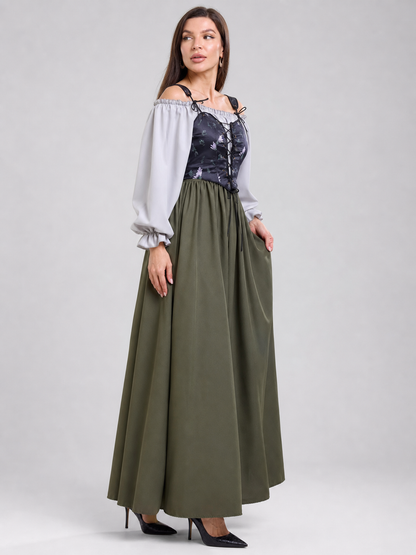 Historical Costume Dress with Corset Top