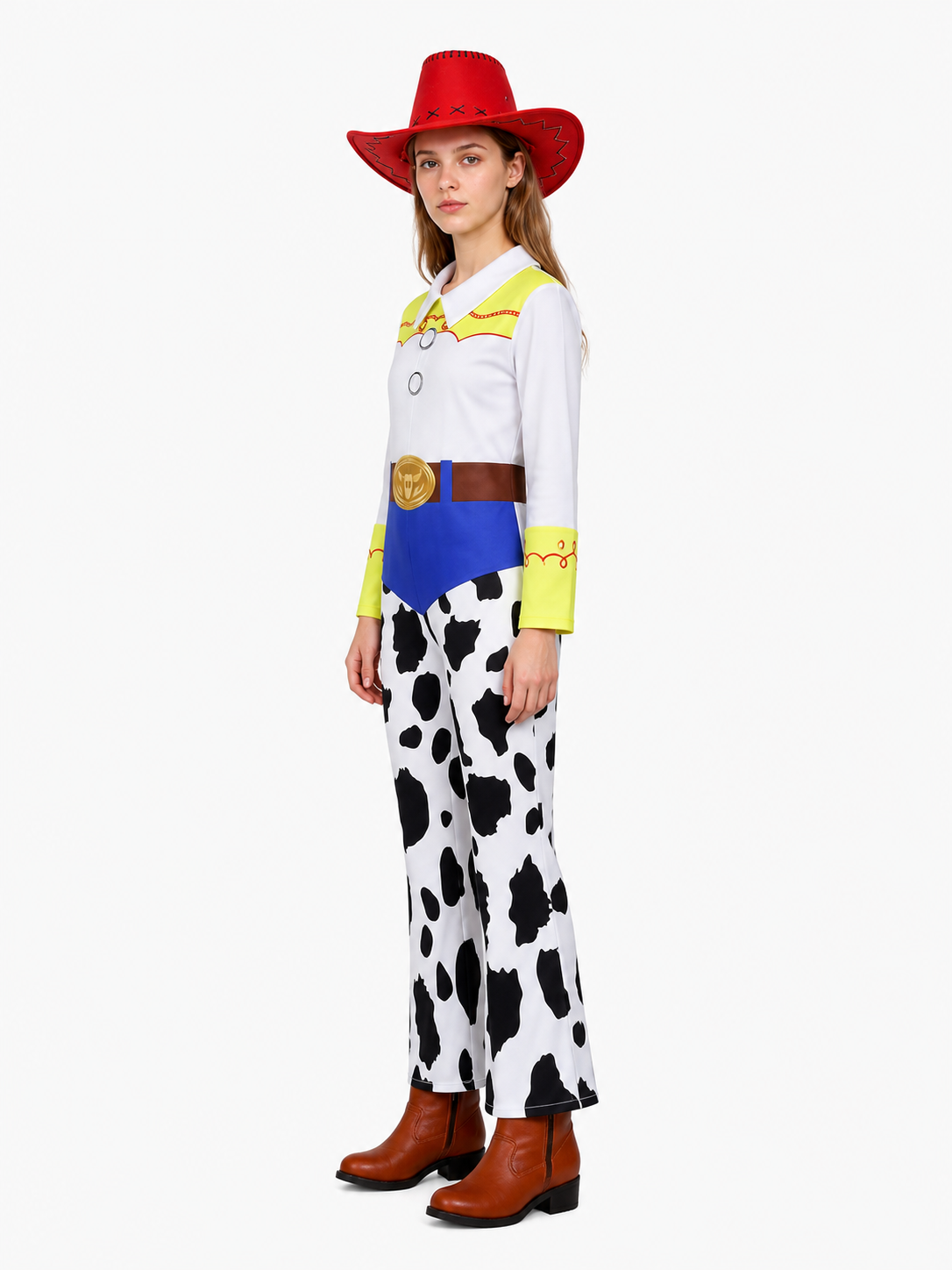 Character cosplay costume, jumpsuit with hat side view