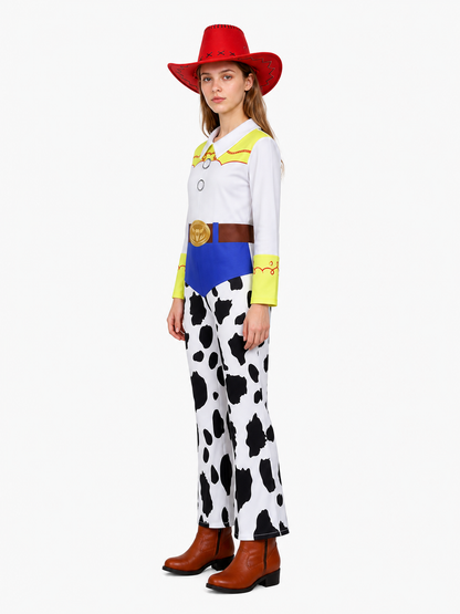 Character cosplay costume, jumpsuit with hat side view