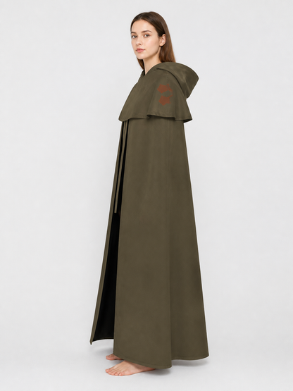 Long Hooded Elf Cloak for Cosplay side view