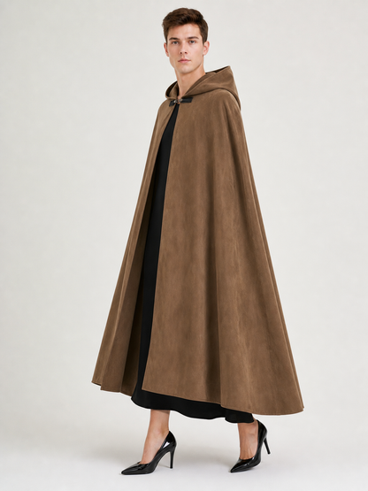Brown Hooded Costume Cloak