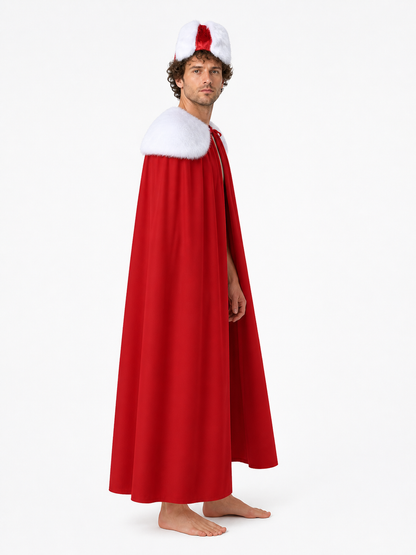 Thragg Cosplay Cape with Fur Trim side view