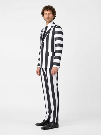 Beetlejuice Striped Suit Jacket and Trousers side view