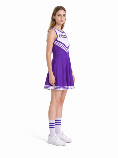 Sleeveless Cheerleading Dress with CHEERS Lettering side view