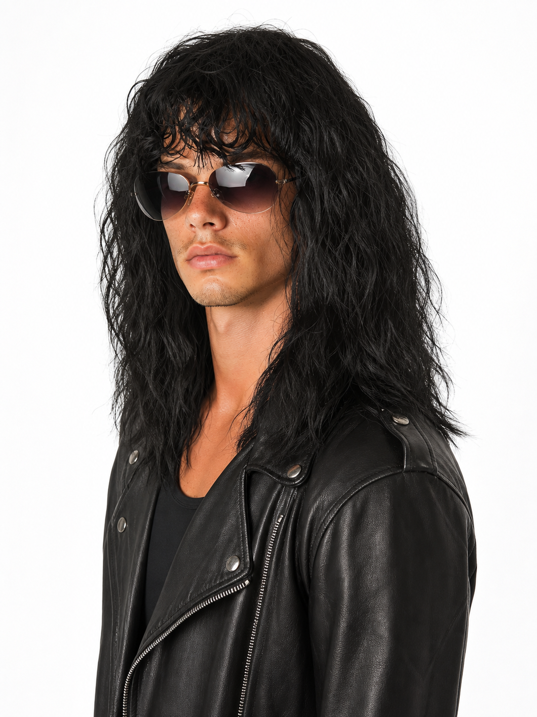 Long Black Punk Wig for Cosplay