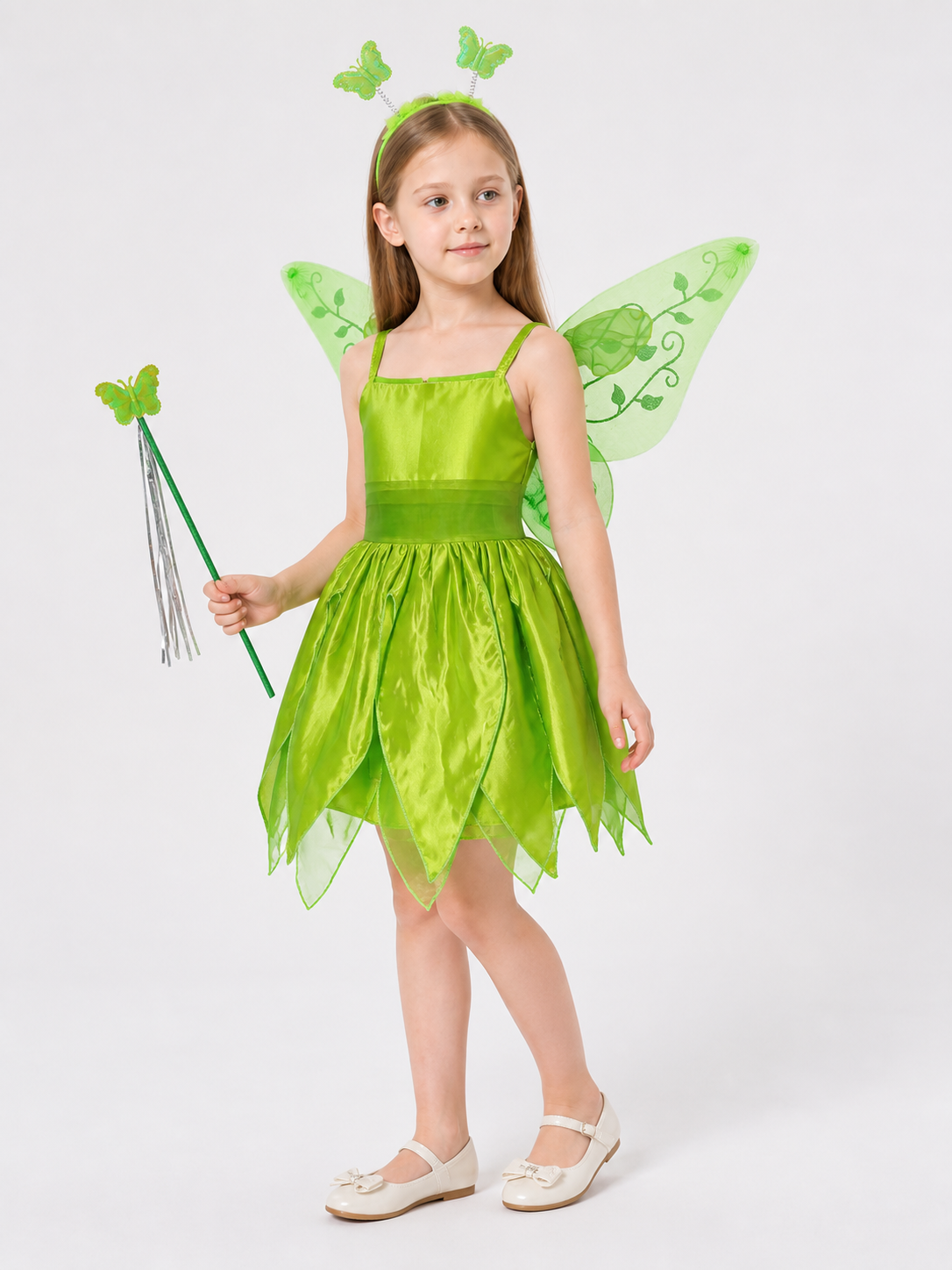 Green Fairy Costume with Wings for Halloween