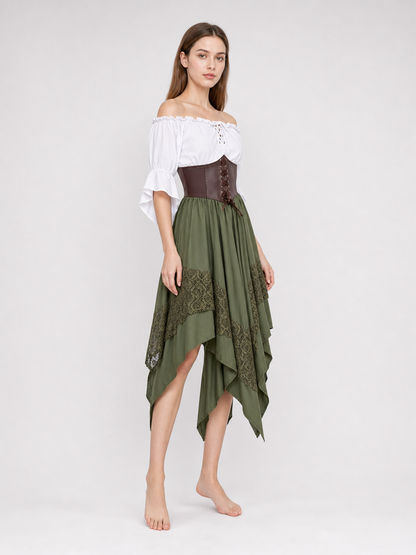 Pirate Costume: Blouse, Corset, and Skirt