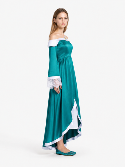 Long Off-the-Shoulder Cosplay Dress side view