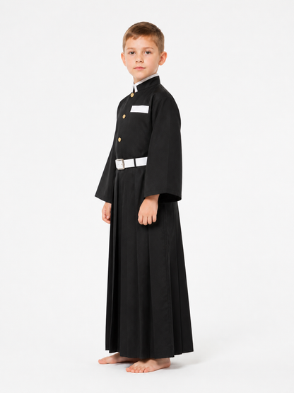 Muichiro Tokito Cosplay Costume from the Demon Slayer Anime side view