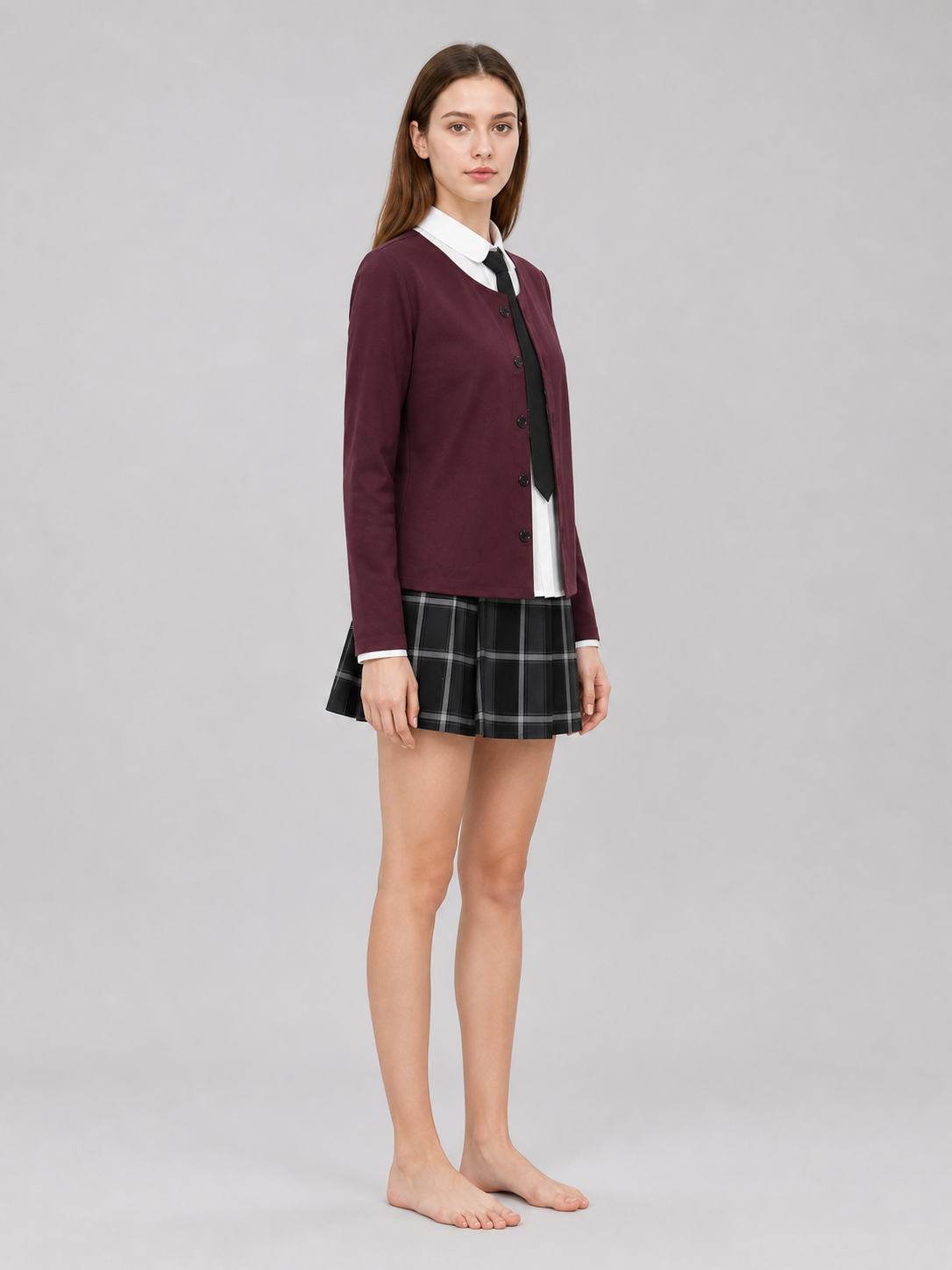 Frank cosplay costume: shirt, cardigan, skirt