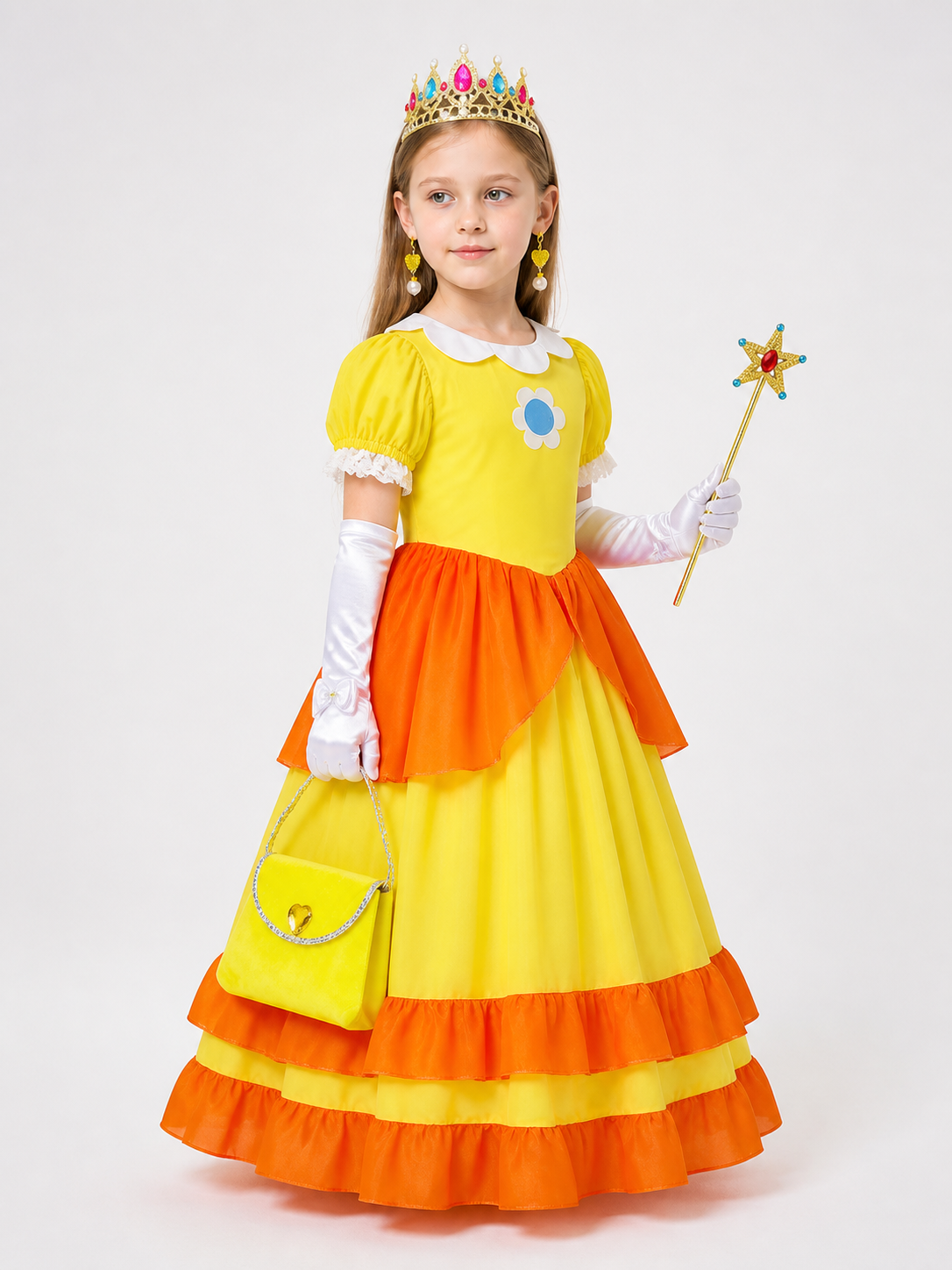 Yellow and Orange Carnival Costume for Halloween and Cosplay
