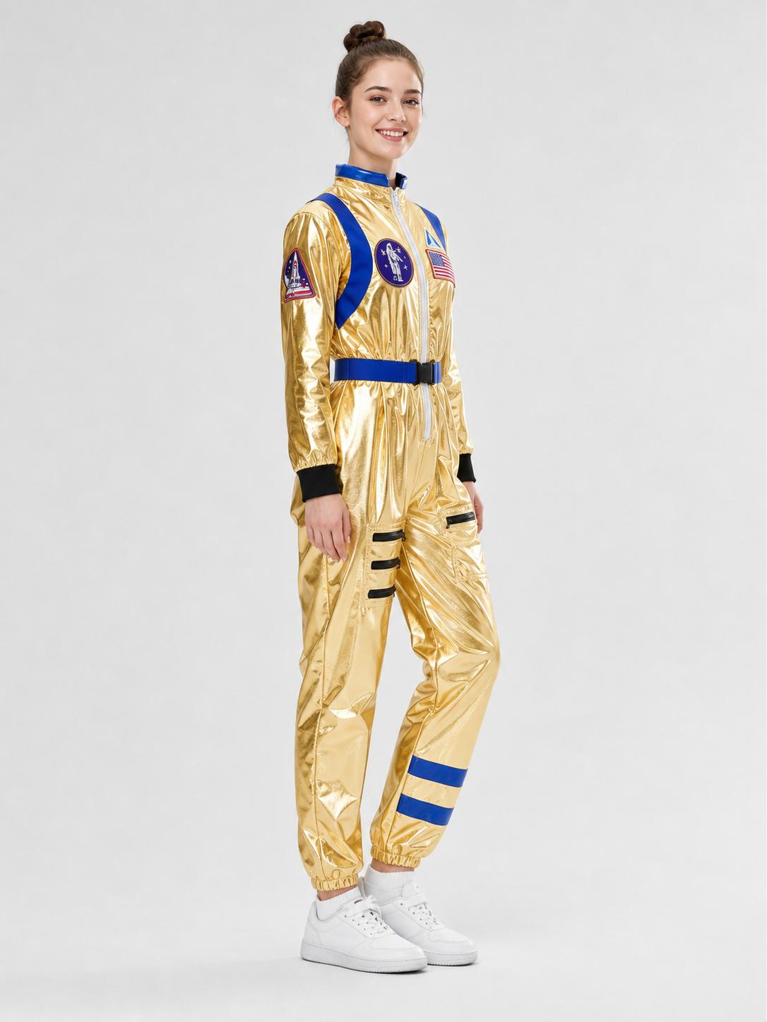Astronaut Costume with Emblems and U.S. Flag