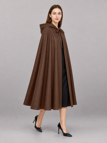 Brown Hooded Costume Cloak