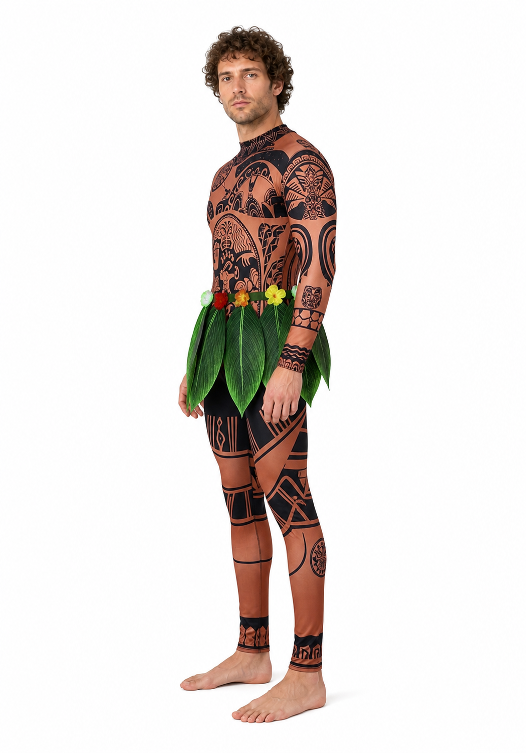Maui Costume, Jumpsuit with Cosplay Accessories side view