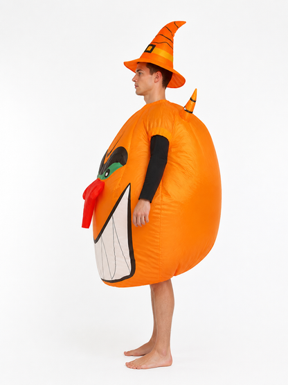 Inflatable Monster Costume with Bright Teeth for Parties side view