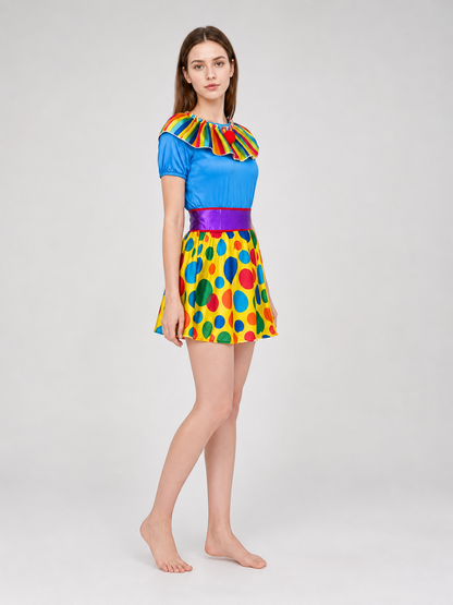 Clown Costume Dress with Hat