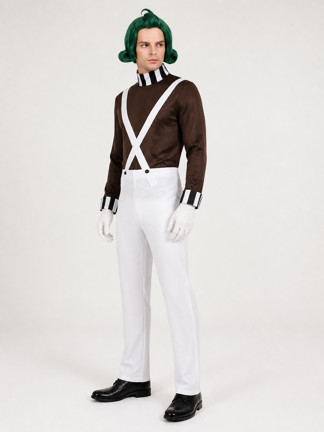 Halloween Costume with Green Wig