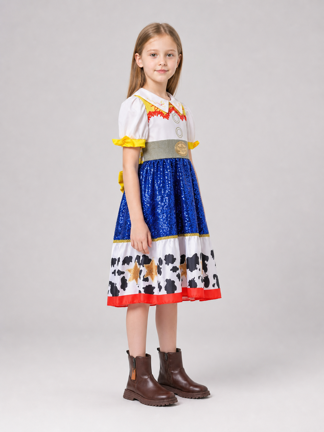 Costume Set: Dress, Hat, and Handbag