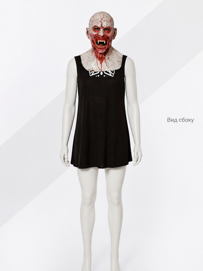 Halloween Zombie Mask with Bloody Wounds