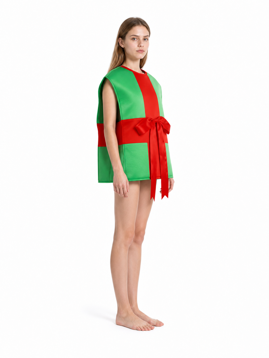 Gift Box-Shaped Jumpsuit Costume side view