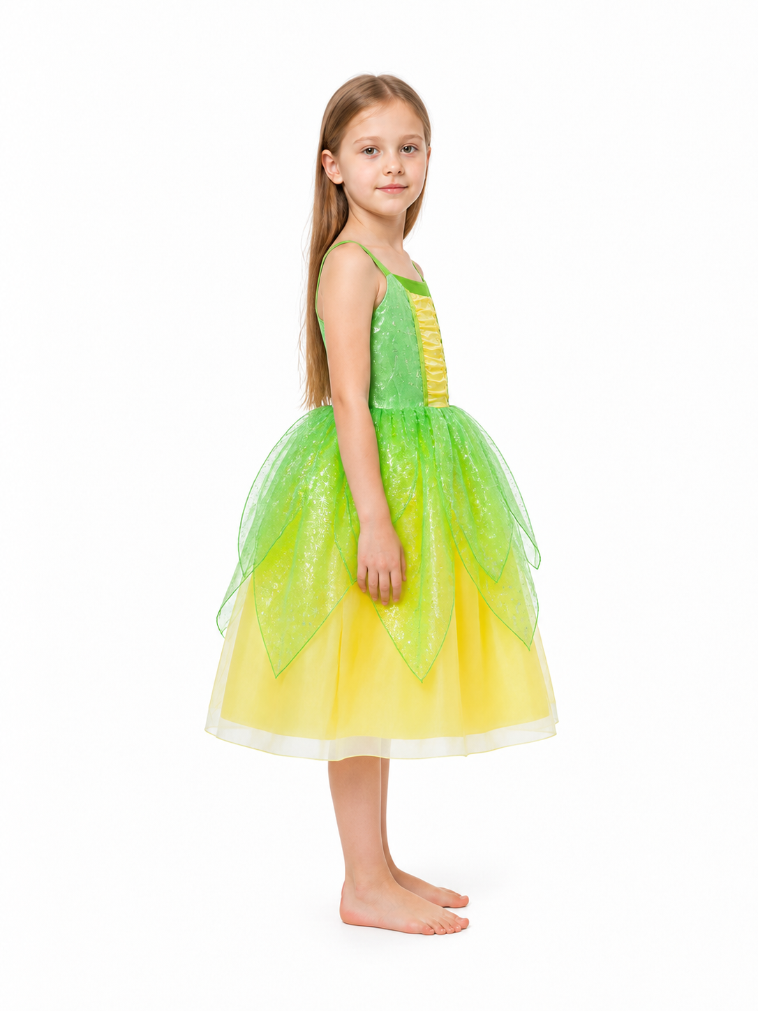 Puffy Princess Dress for Girls with Stars side view