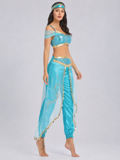Themed Costume with Sequins and Harem Pants