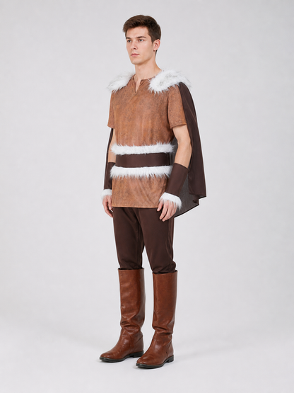 Medieval Costume with Cloak, Belt, and Boots