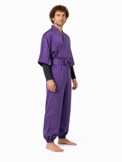 Ninja Cosplay Costume with Belt and Pants side view