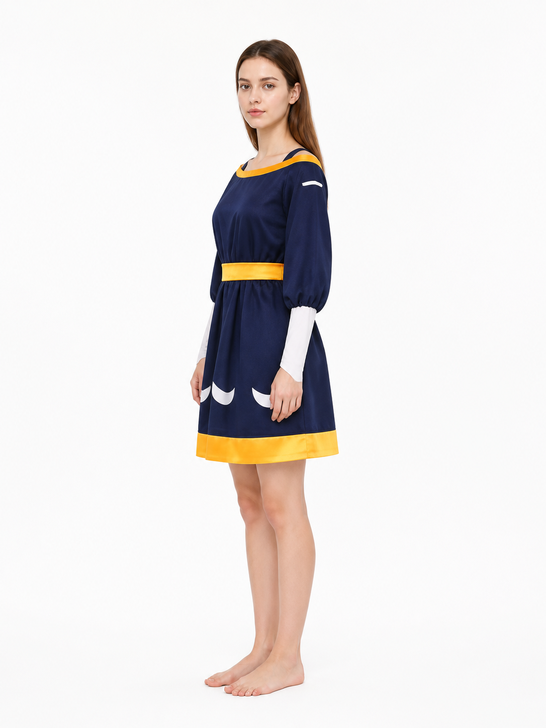 4-Piece Cosplay Costume with Belt and Arm Cuffs side view